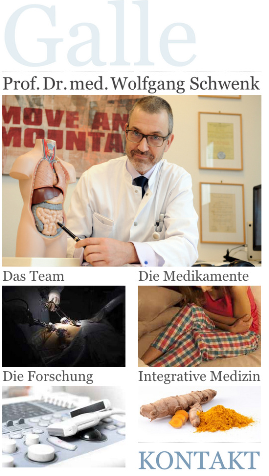 Orof. Dr. Wolfgang Schwenk, Galle, Koliken, Gallenblase, Gallensteine, Gallenoperation